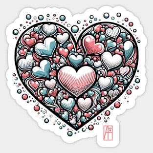 Heart for you - Valentine's Day - Heart shape - Vintage Sticker